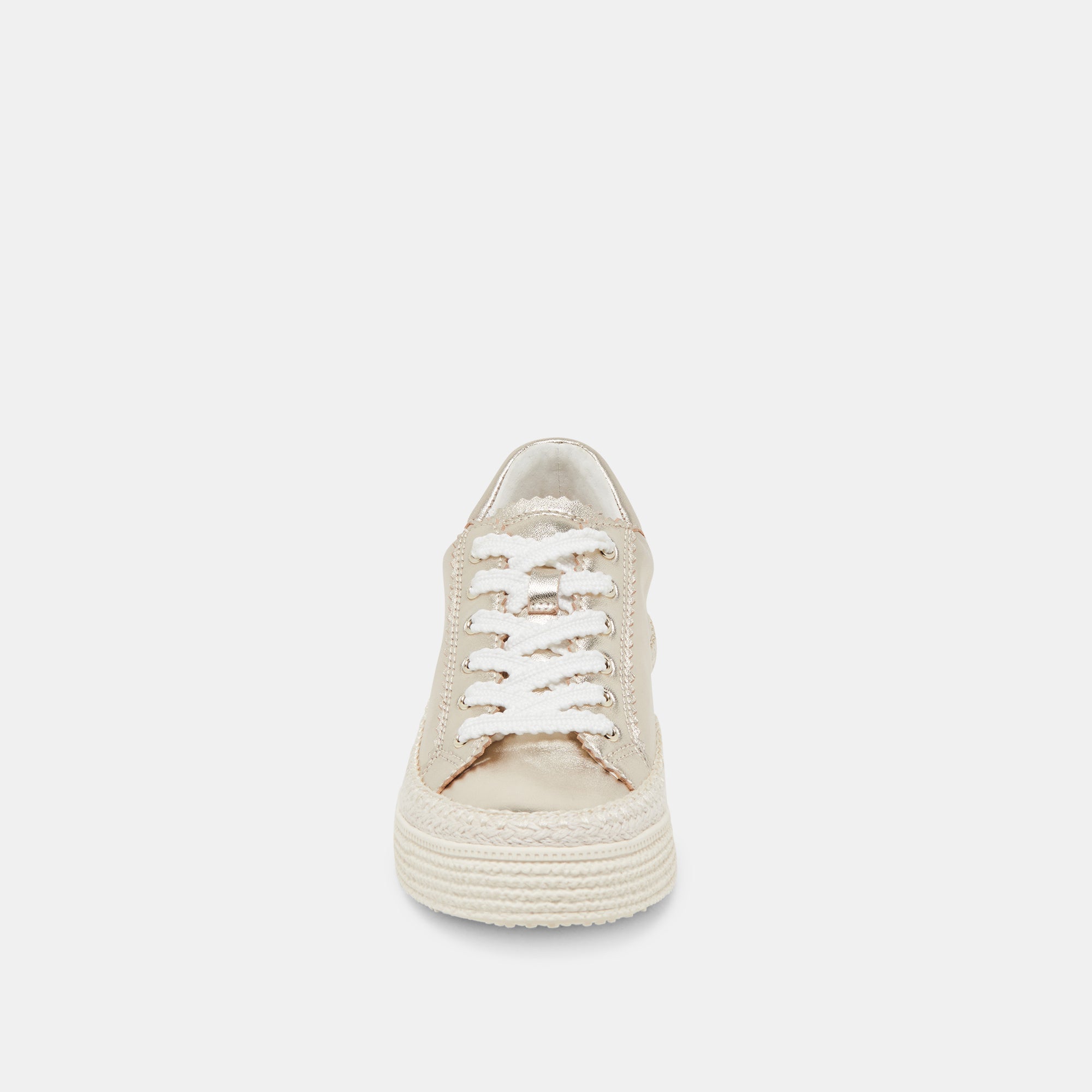 LENNIX SNEAKERS LIGHT GOLD METALLIC LEATHER - re:vita