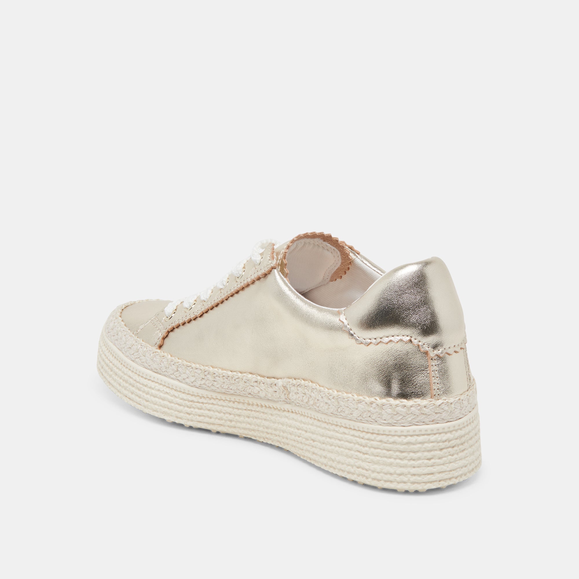 LENNIX SNEAKERS LIGHT GOLD METALLIC LEATHER - re:vita
