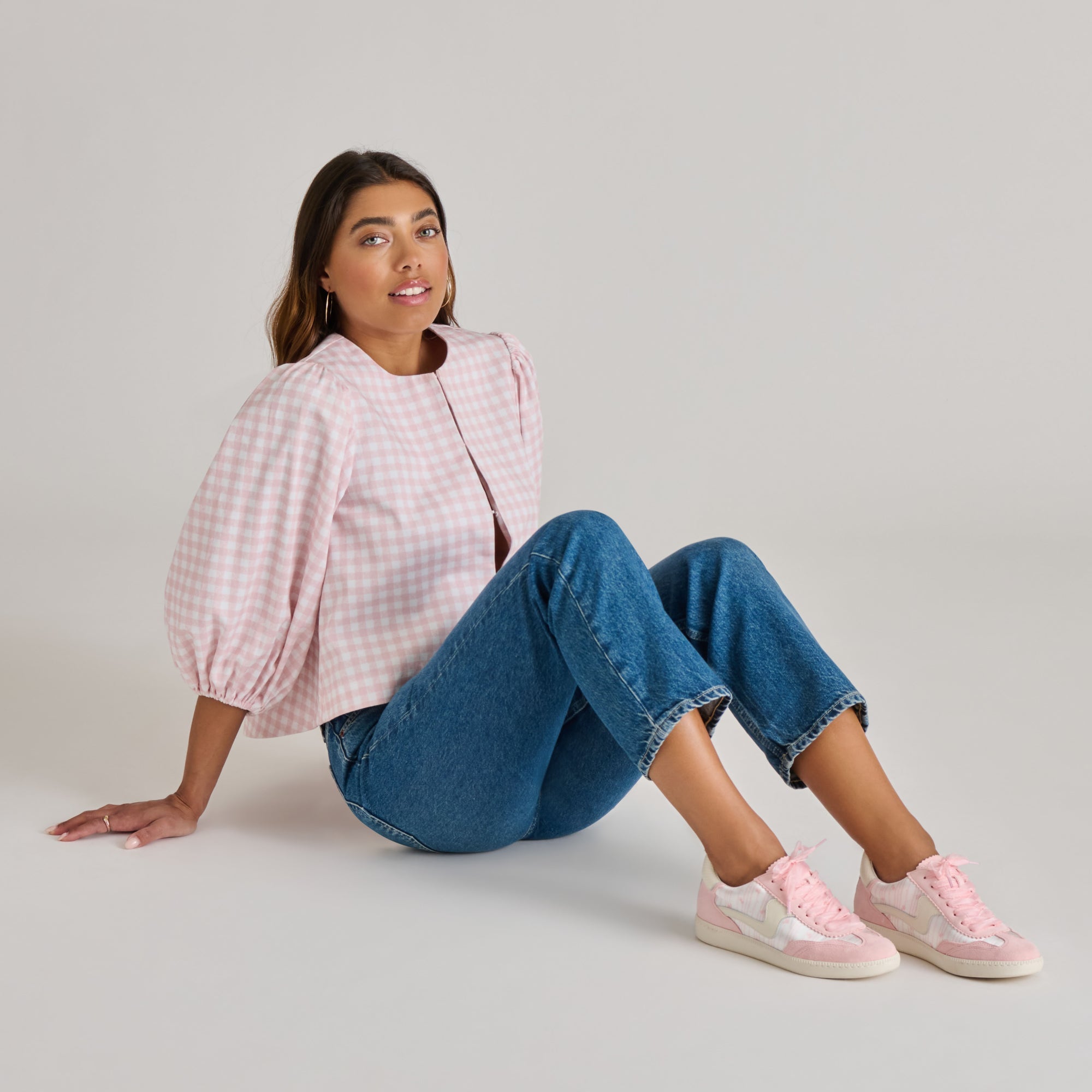 NOTICE X BYRDIE GOLF SNEAKERS PINK FLORAL NYLON