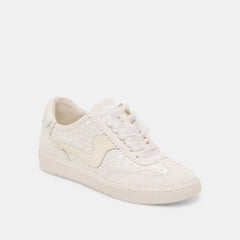 NOTICE PEARL SNEAKERS OFF WHITE SATIN