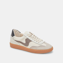 NOTICE WIDE SNEAKERS WHITE GREY LEATHER - re:vita