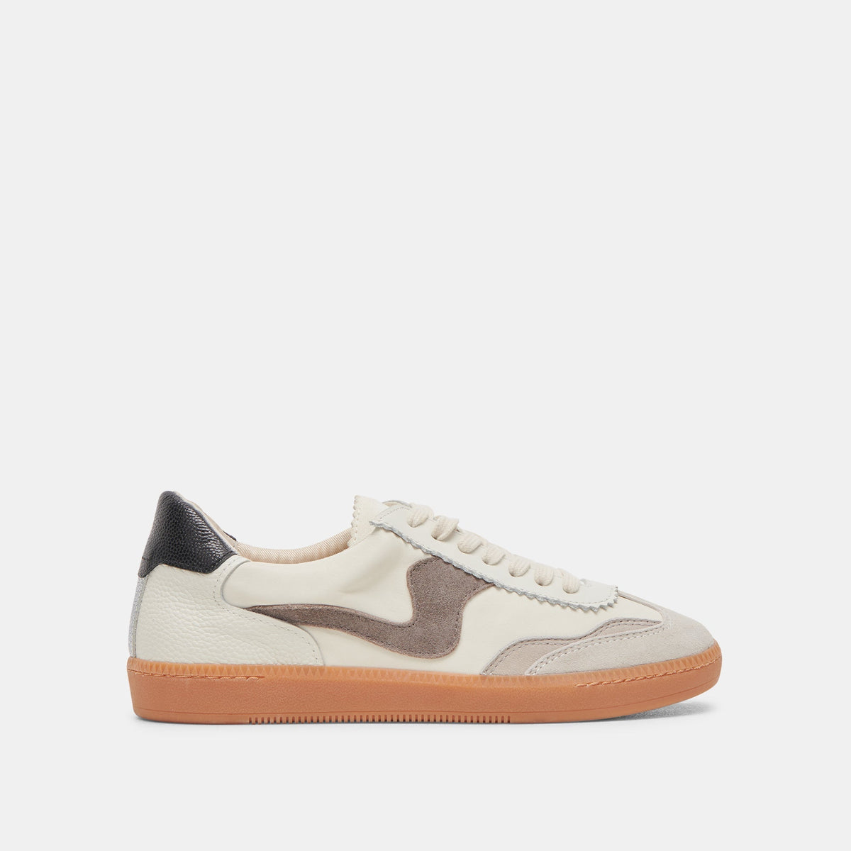 NOTICE WIDE SNEAKERS WHITE GREY LEATHER - re:vita