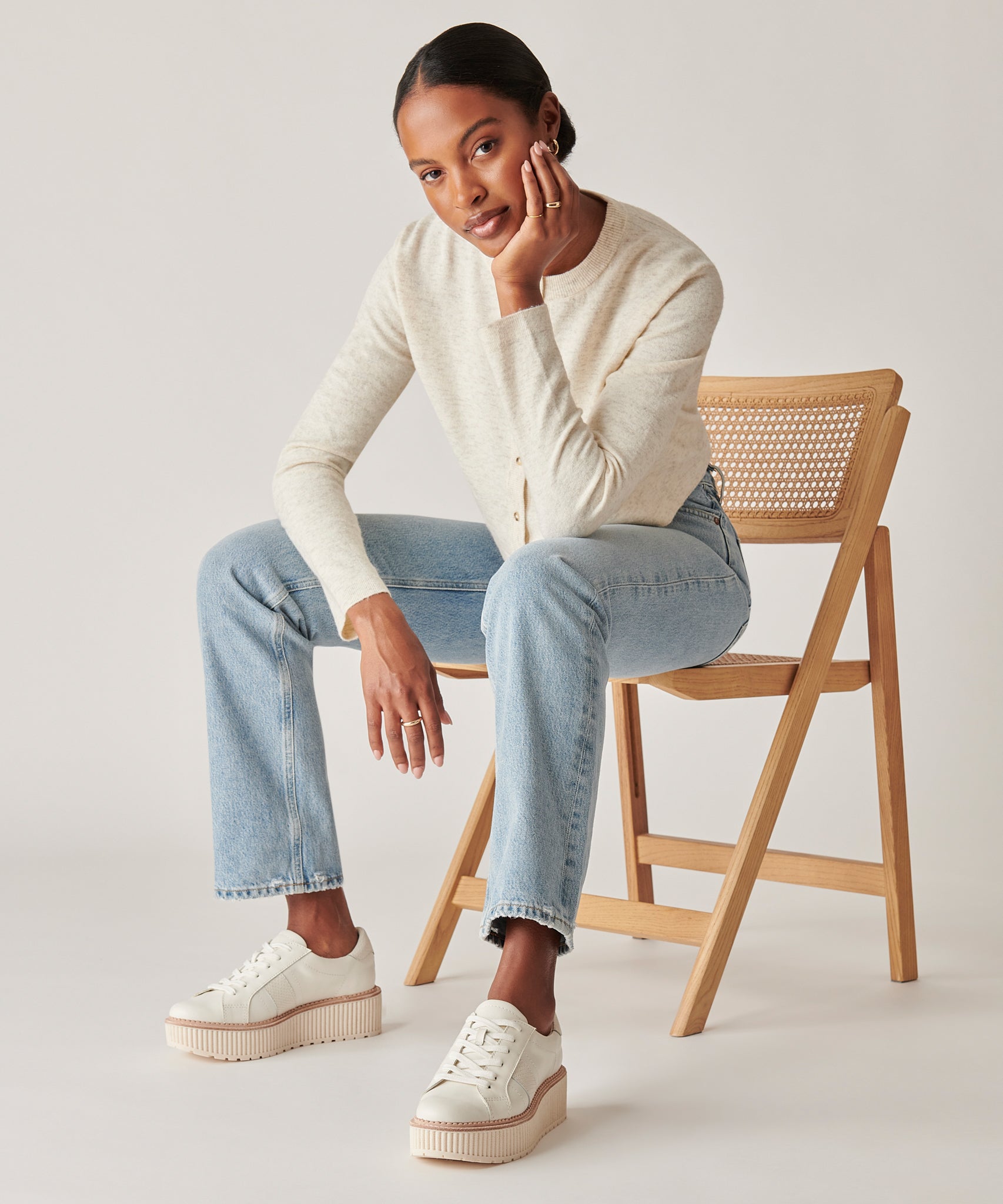 TIGER SNEAKERS WHITE LEATHER - re:vita