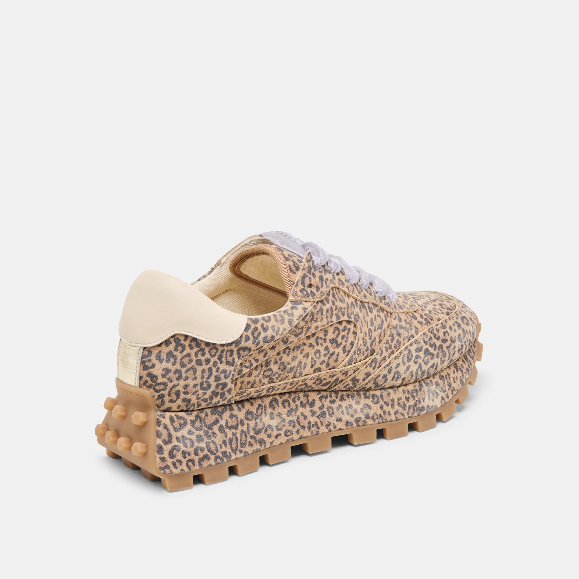 TRICIA SNEAKERS TAN LEOPARD PRINTED SUEDE