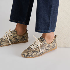 VIPER SNEAKERS SNAKE PRINT EMBOSSED LEATHER