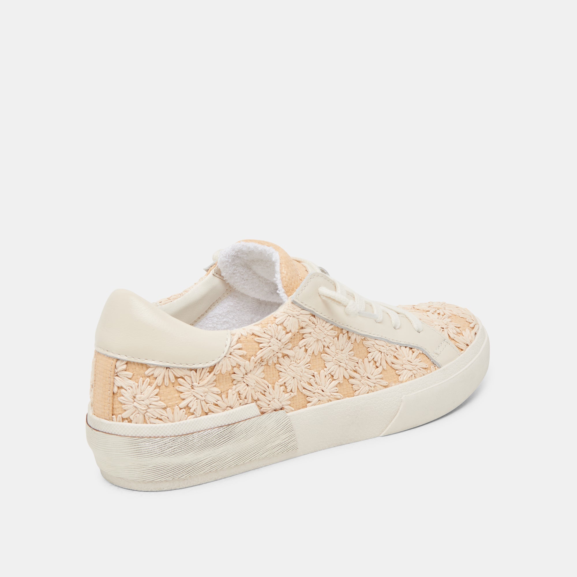 ZINA FLORAL SNEAKERS CREME FLORAL RAFFIA