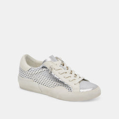 ZINA PERF 360 SNEAKERS SILVER LEATHER - re:vita