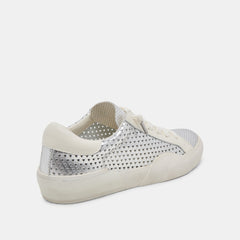 ZINA PERF 360 SNEAKERS SILVER LEATHER - re:vita