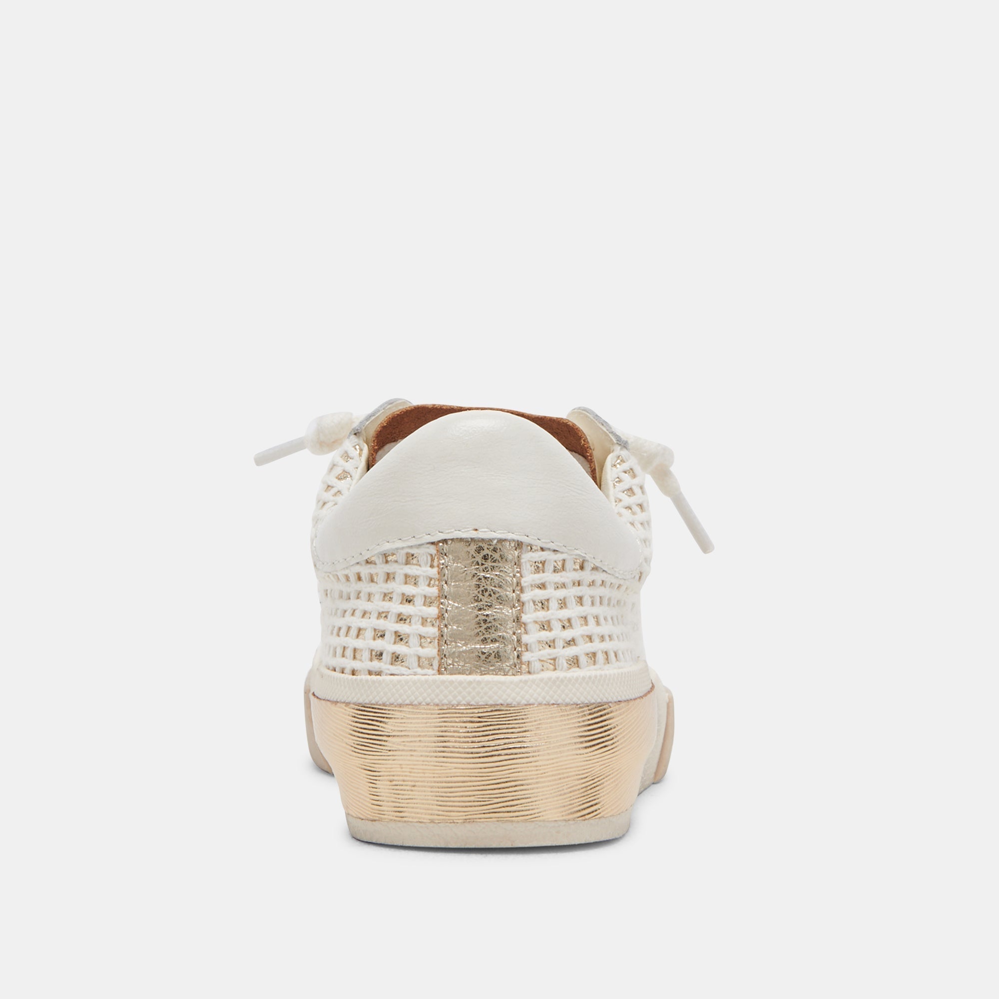 ZINA SNEAKERS BONE GOLD WOVEN - re:vita