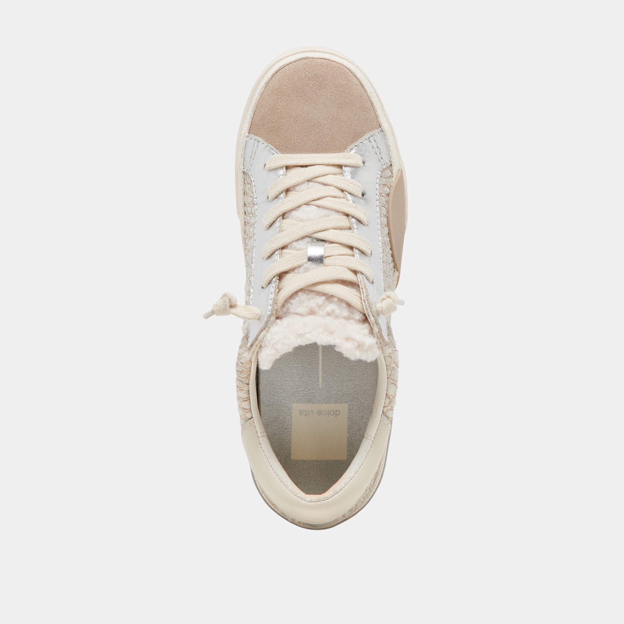 ZINA PLUSH SNEAKERS STONE CALF HAIR - re:vita