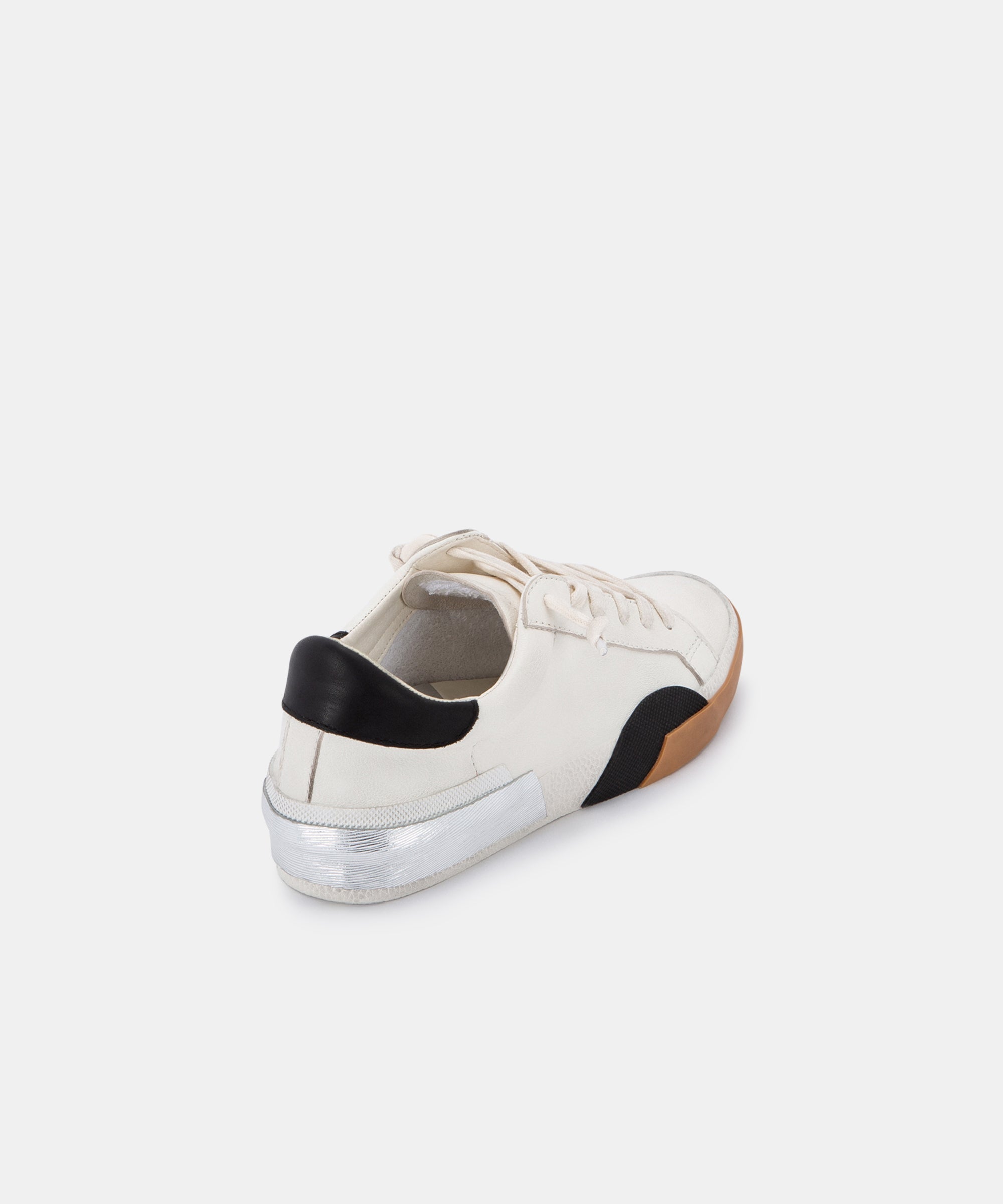 ZINA SNEAKERS WHITE BLACK LEATHER re:vita