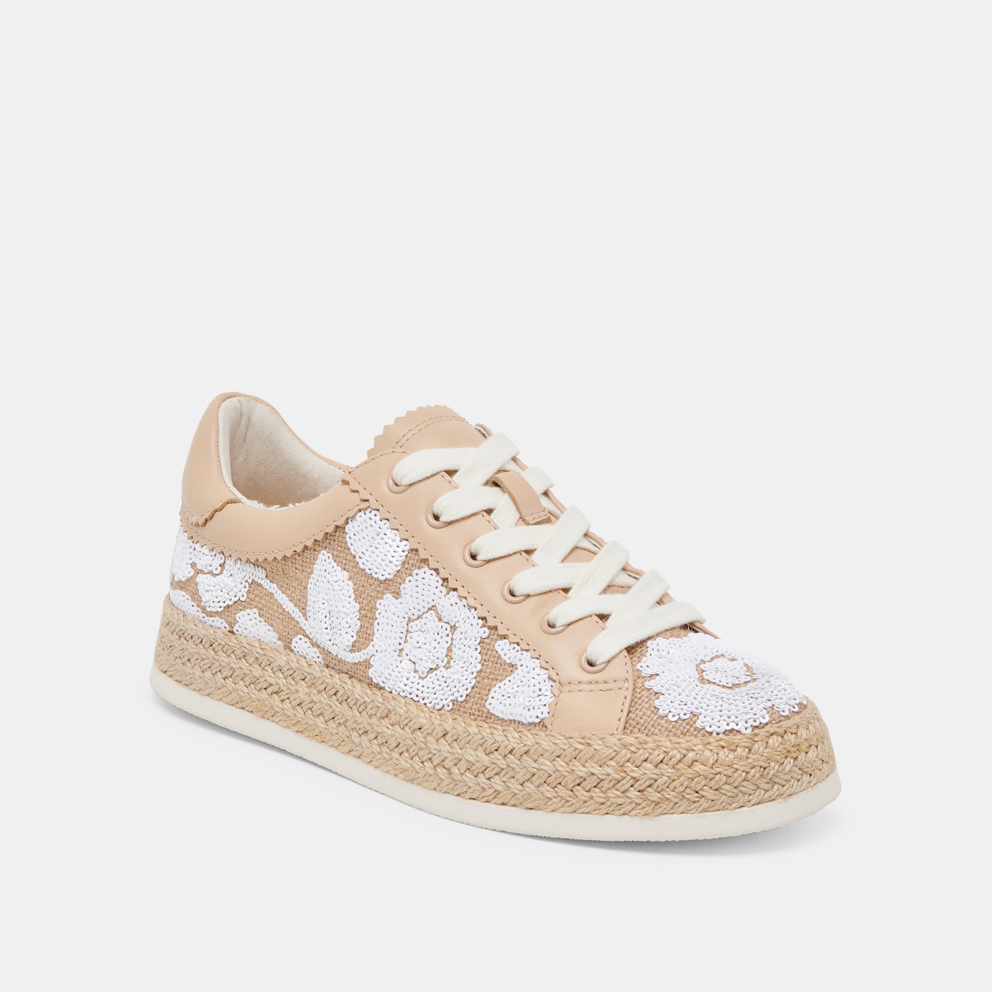 AZALIA SNEAKERS NATURAL MULTI FLORAL SEQUIN - re:vita