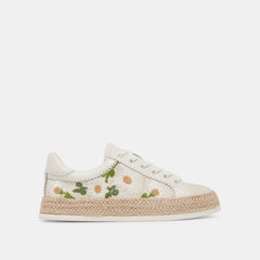 AZALIA SNEAKERS WHITE FLORAL RAFFIA - re:vita
