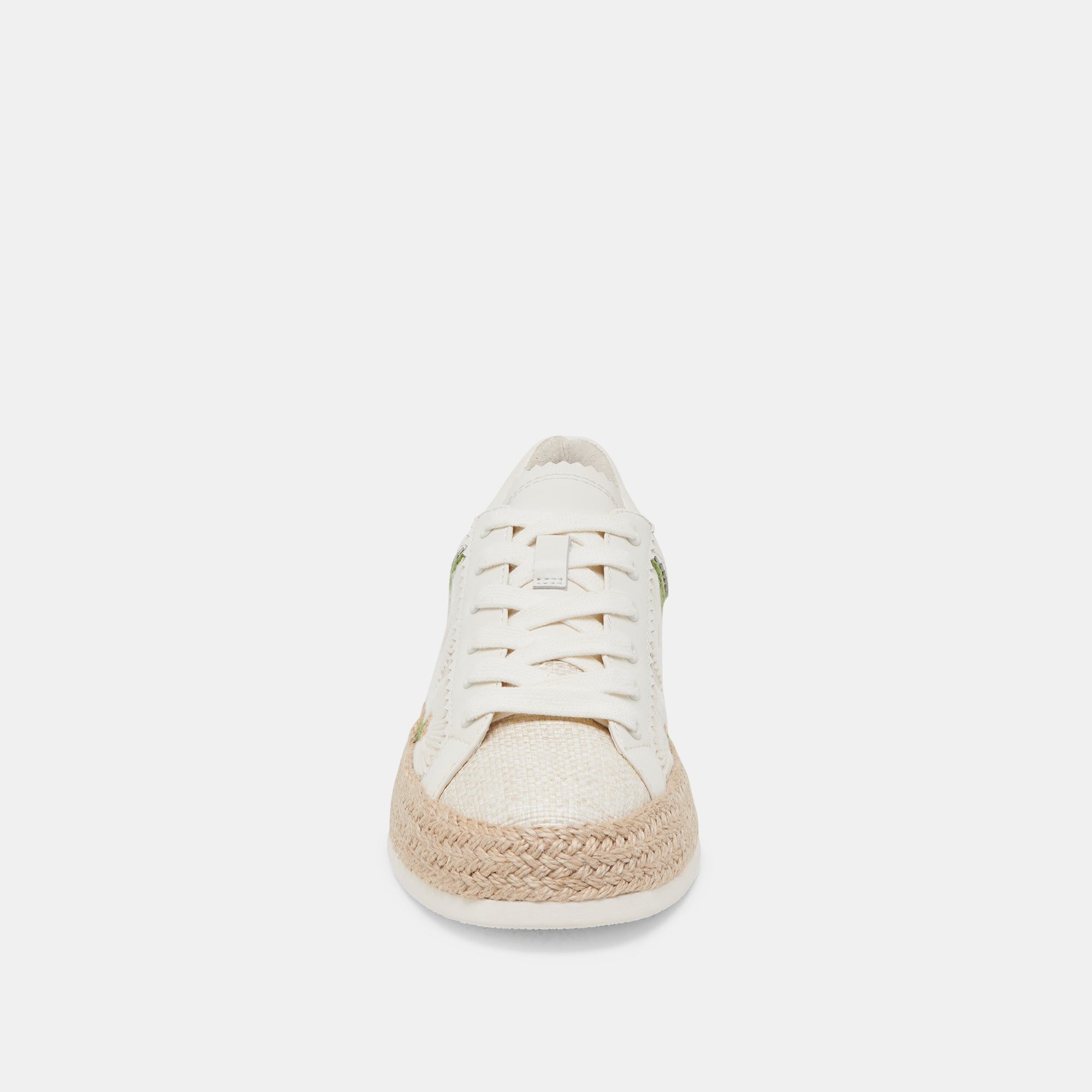 AZALIA SNEAKERS WHITE FLORAL RAFFIA - re:vita