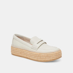 RANNA LOAFERS IVORY LEATHER - re:vita