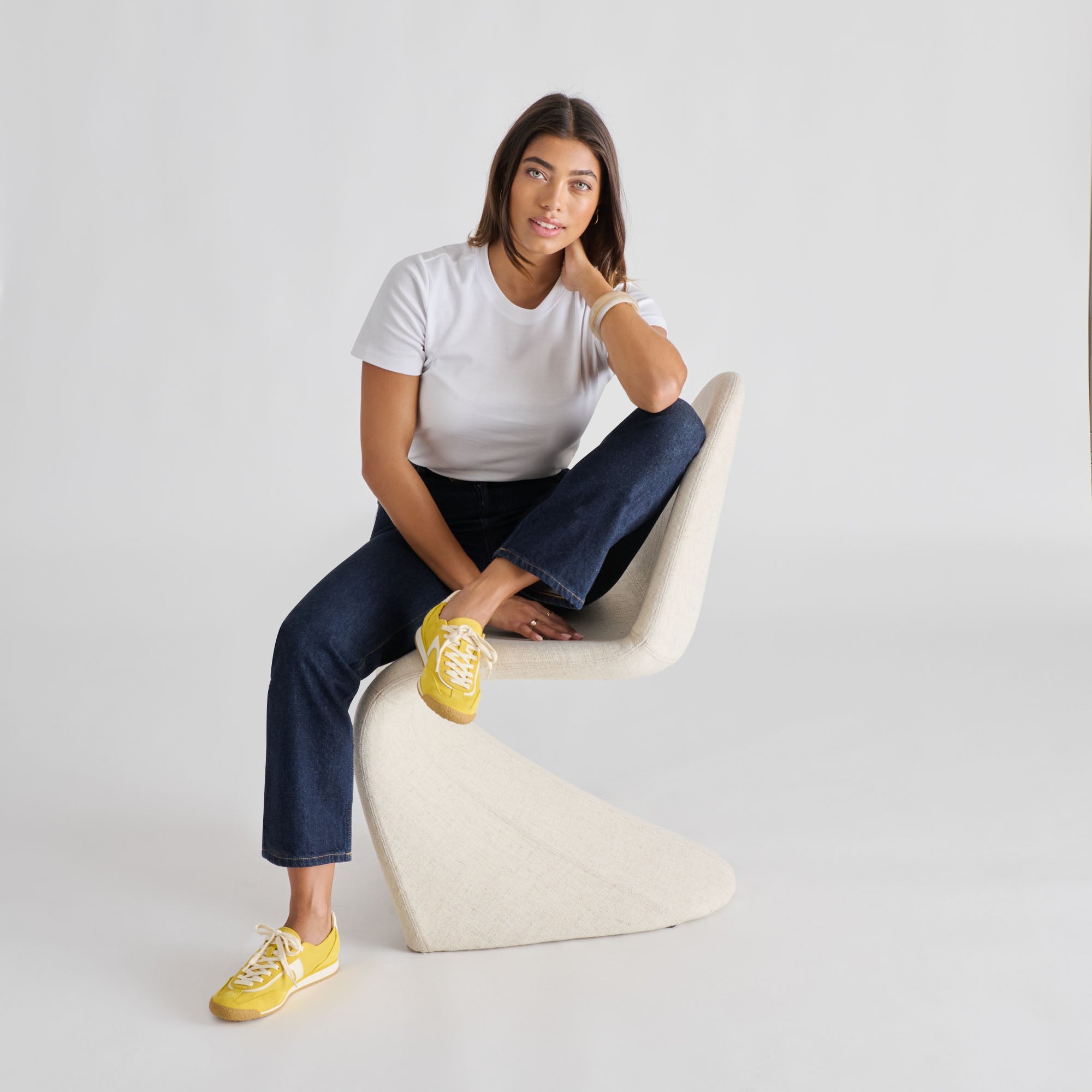 SARIYA SNEAKERS YELLOW NYLON