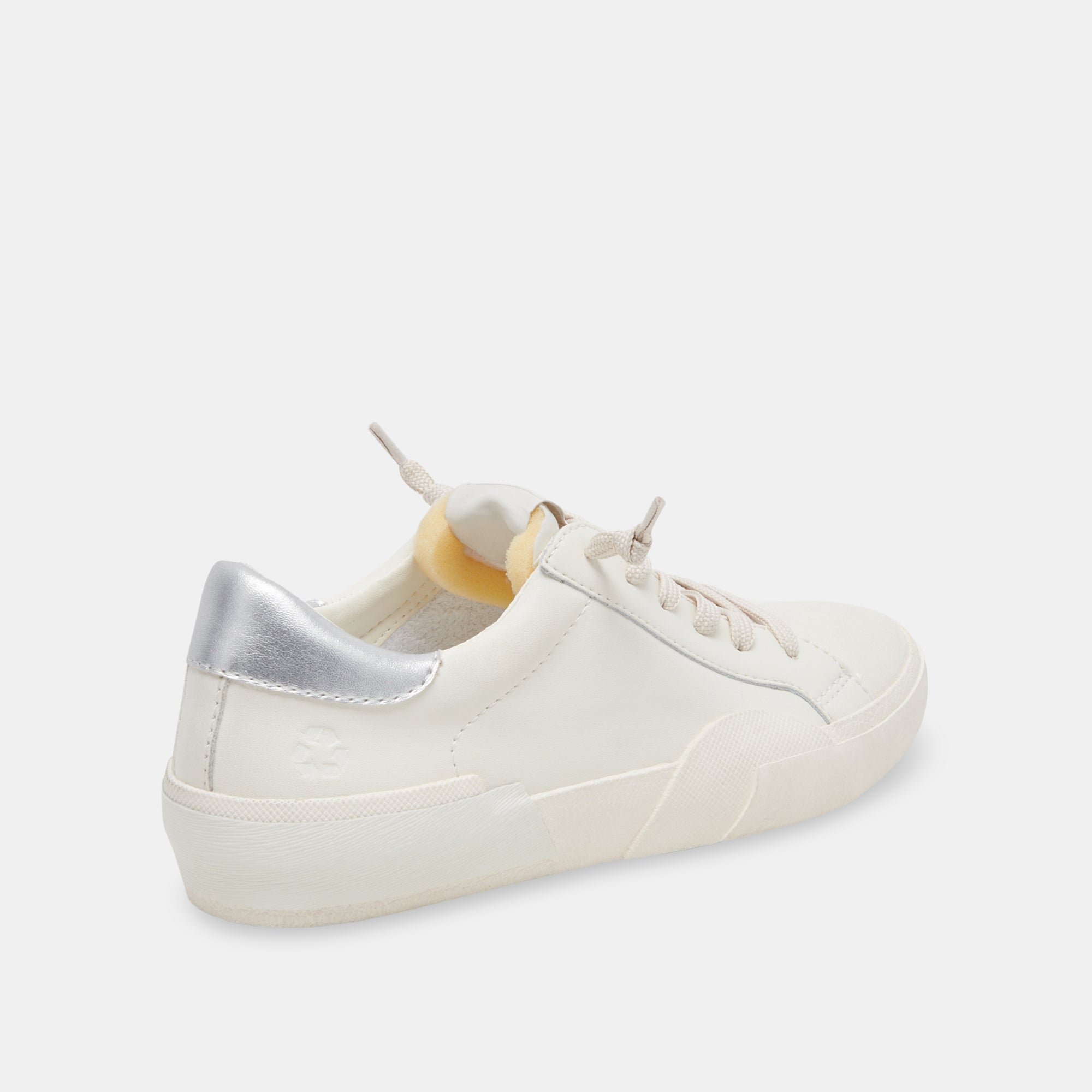 ZINA FOAM 360 SNEAKERS WHITE SILVER RECYCLED LEATHER