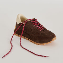 TICK MARK CORD LACE BURGUNDY MULTI