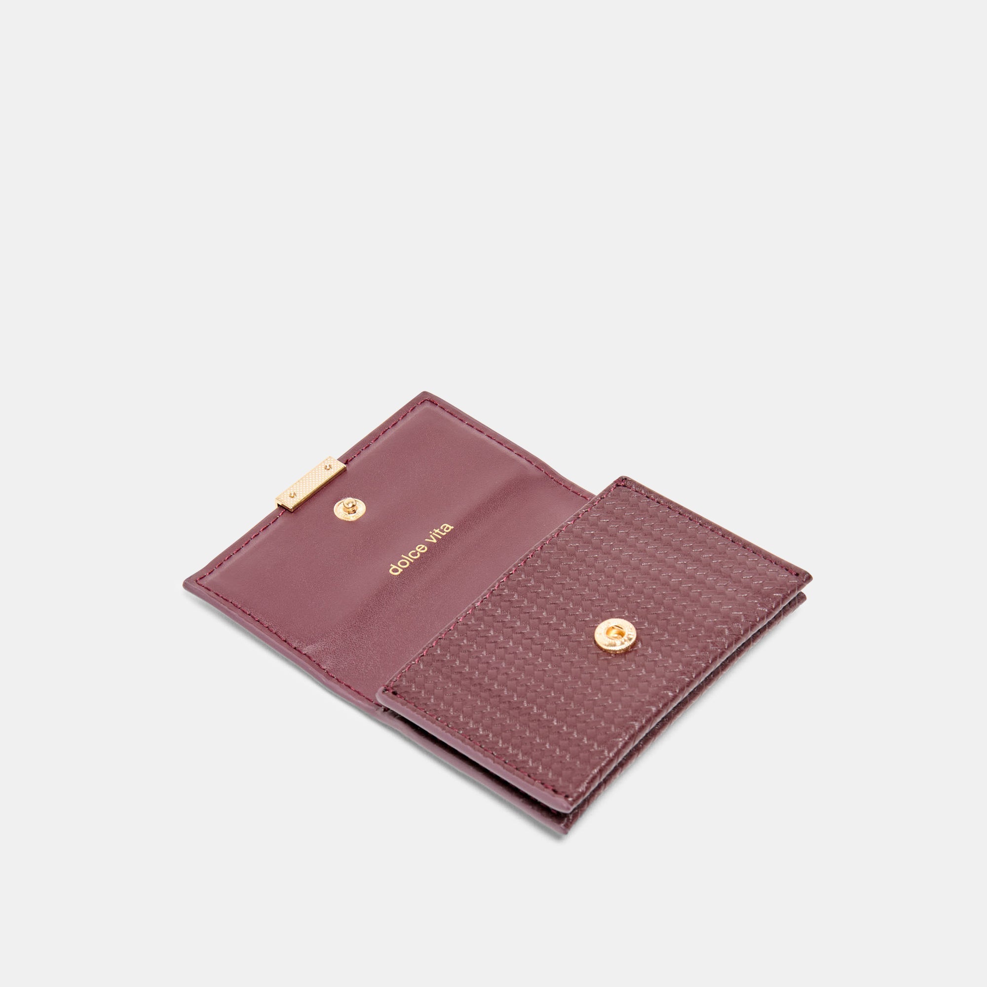 MINI-ME WALLET BURGUNDY WOVEN STELLA