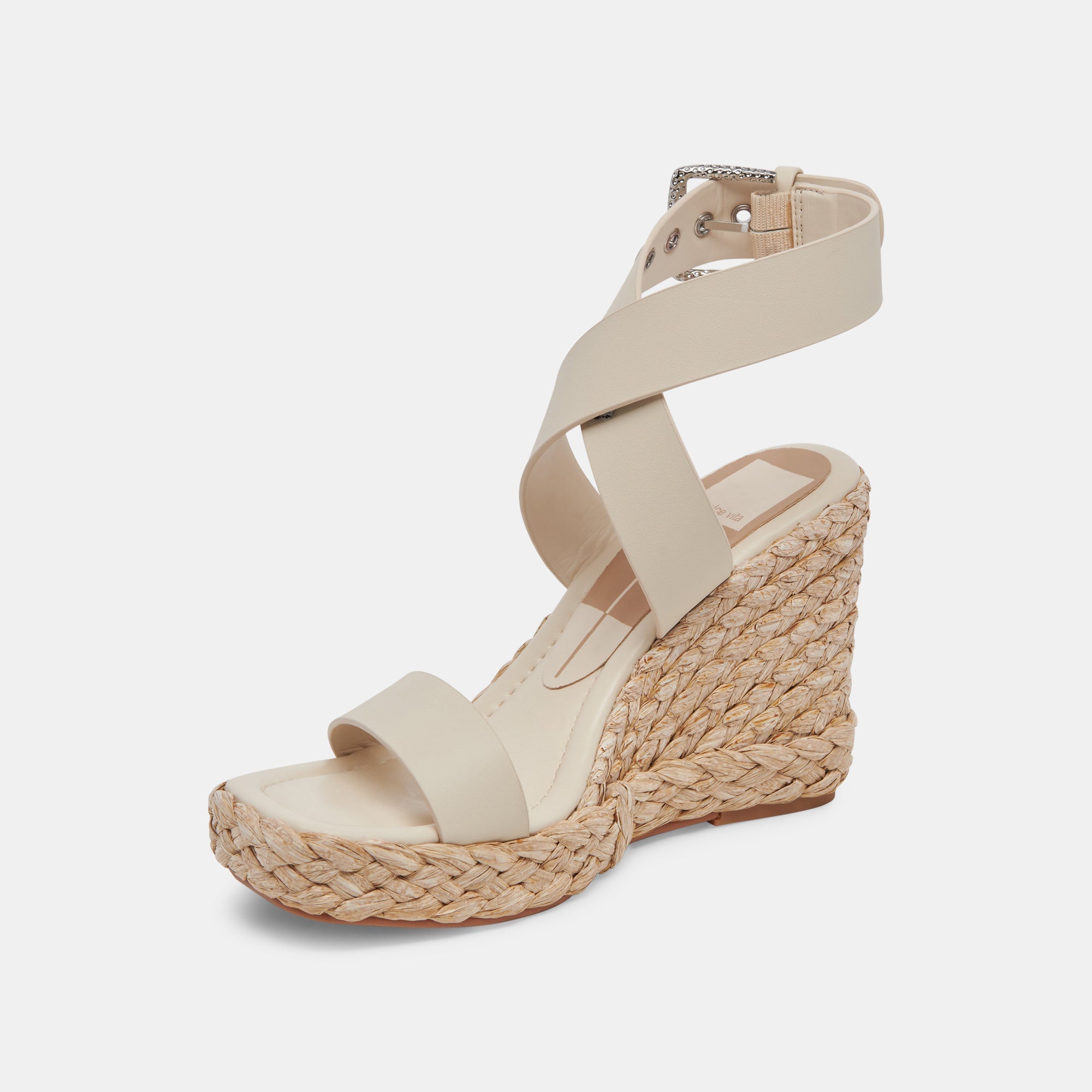 ALDONA WEDGES IVORY LEATHER - re:vita