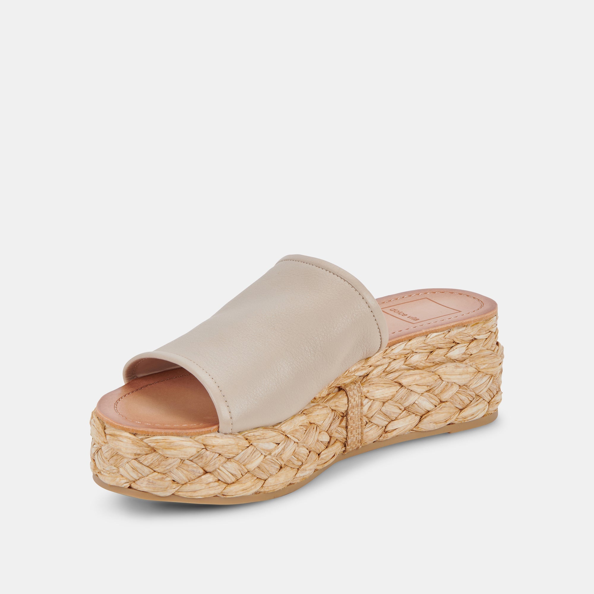 PABLOS WIDE SANDALS SAND LEATHER - re:vita