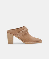 SERLA MULES TRUFFLE SUEDE - re:vita