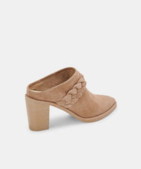 SERLA MULES TRUFFLE SUEDE - re:vita