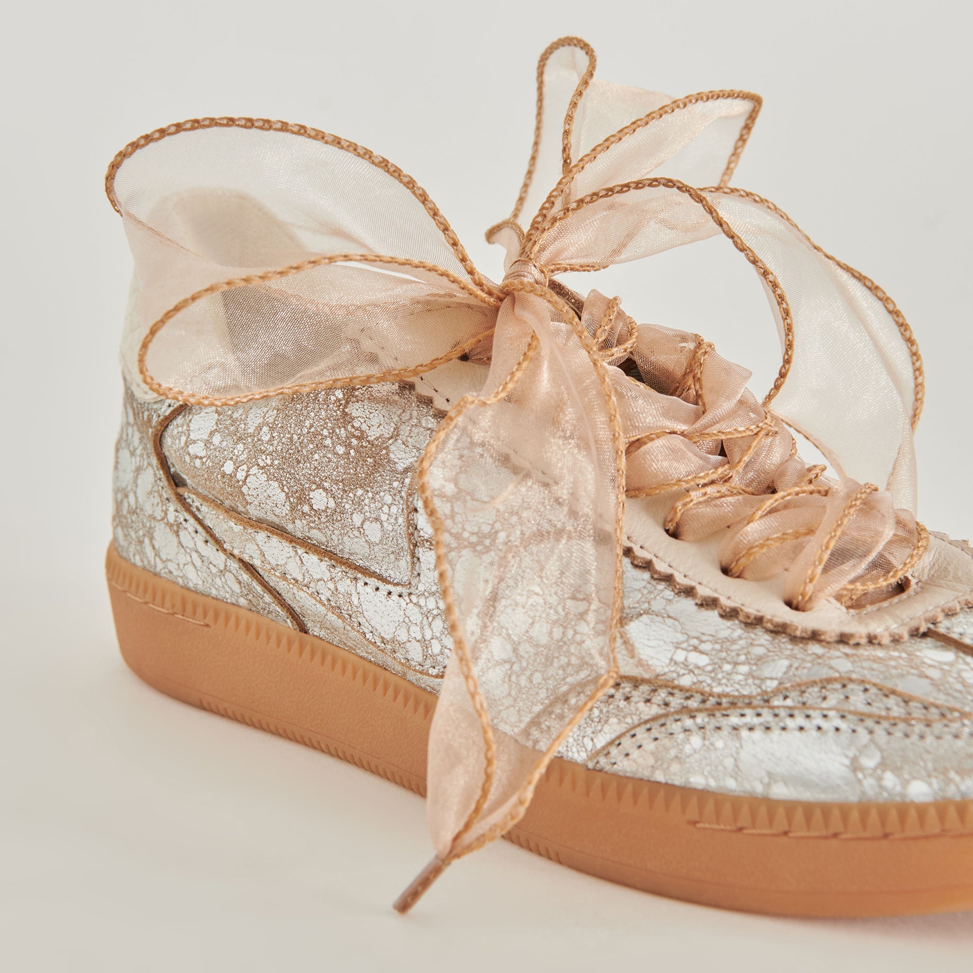 CURLY ORGANZA LACE TAN