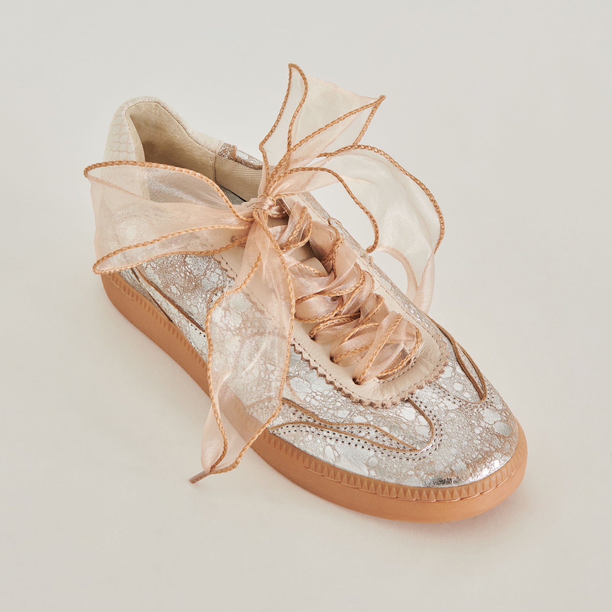 CURLY ORGANZA LACE TAN