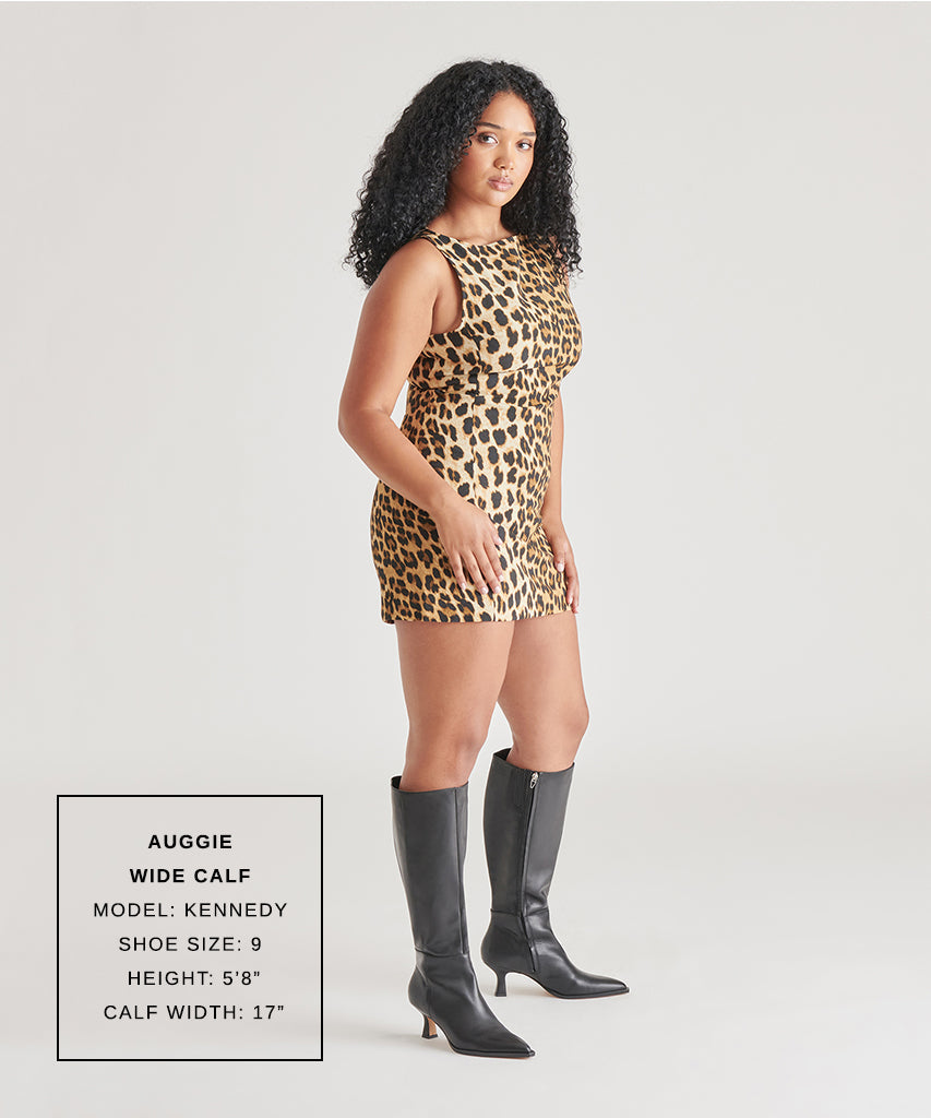 AUGGIE WIDE CALF BOOTS BLACK LEATHER