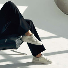 LEDGER SNEAKERS OFF WHITE LEATHER - re:vita