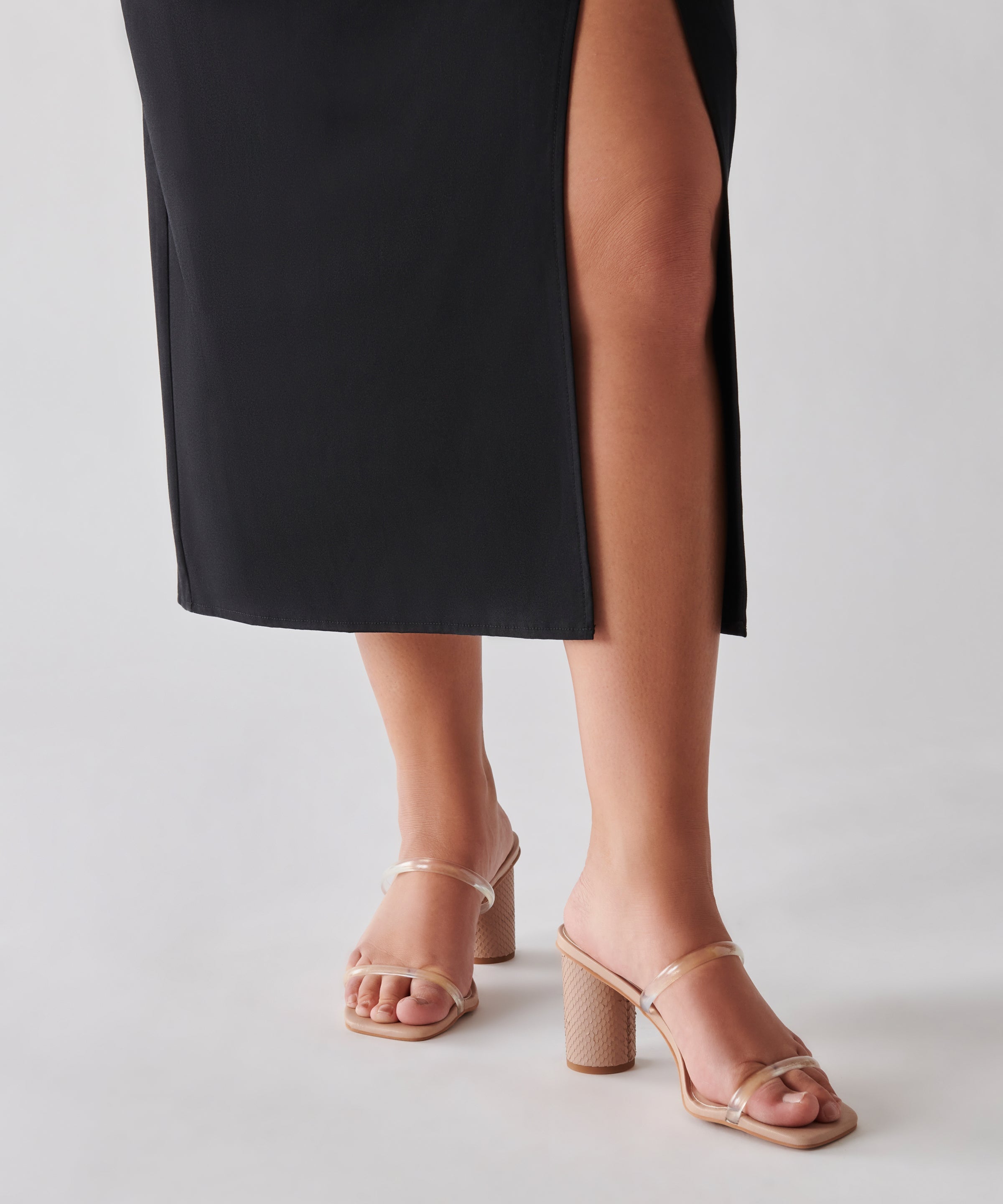 NOLES WIDE HEELS NUDE CRYSTAL - re:vita