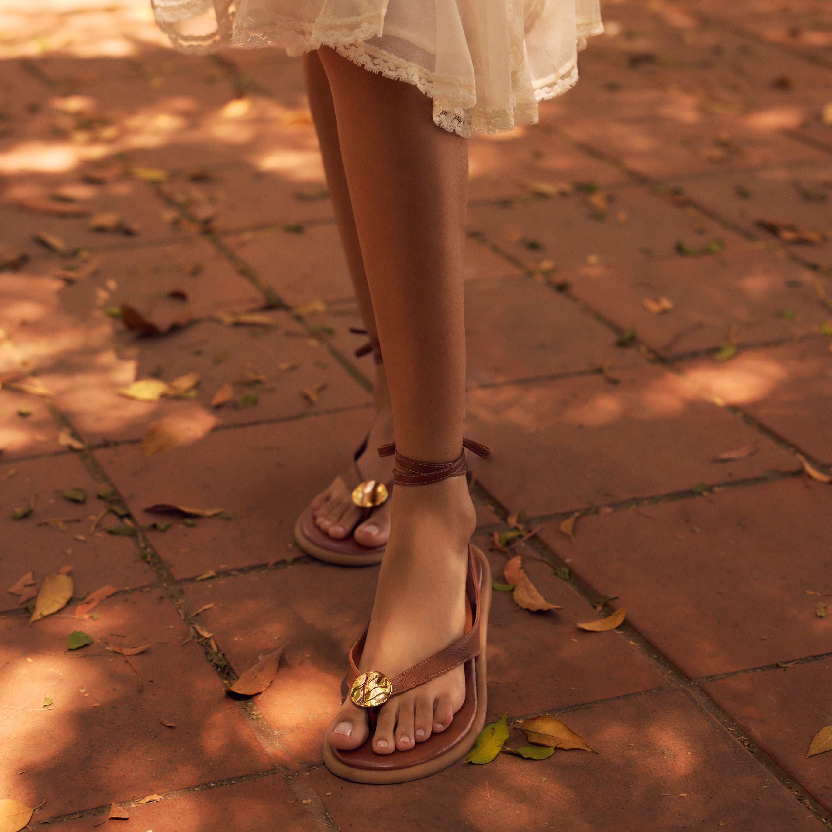 JUDY SANDALS COGNAC LEATHER