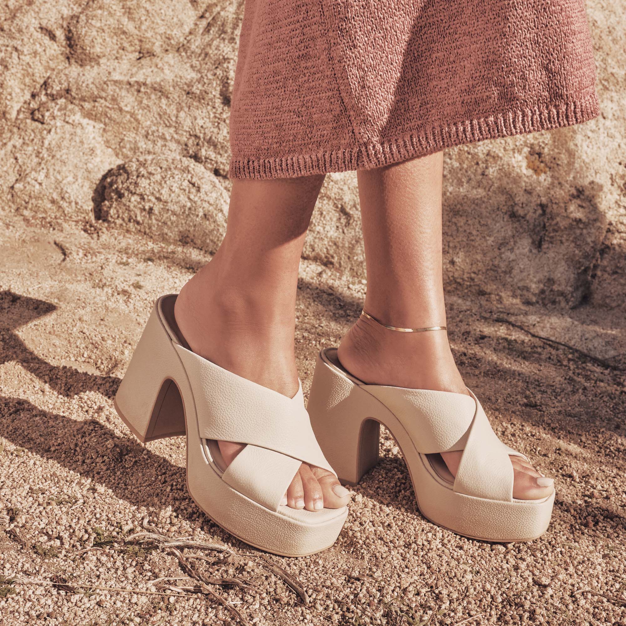 WONDER HEELS IVORY LEATHER - re:vita