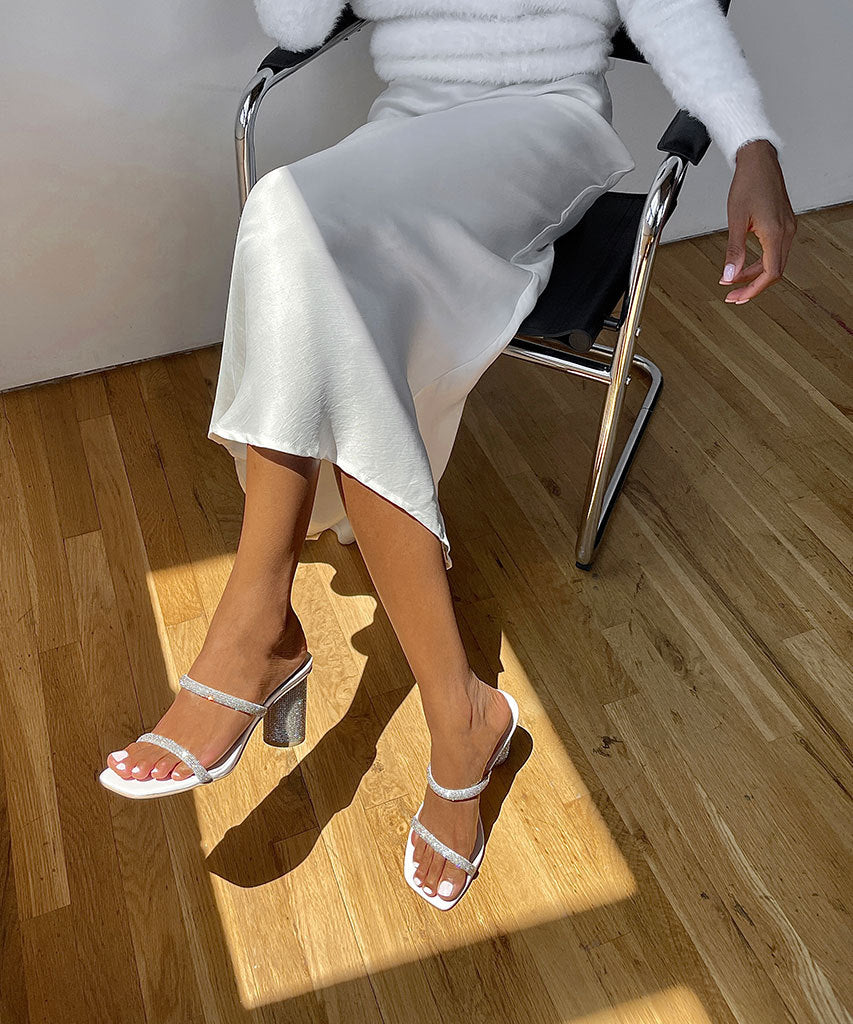 NOLES RHINESTONE HEELS CRYSTAL RHINESTONE - re:vita