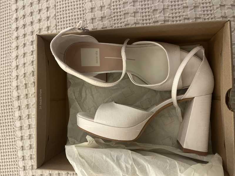 PANDRO HEELS WHITE SATIN - re:vita