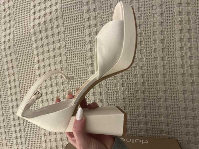 PANDRO HEELS WHITE SATIN - re:vita