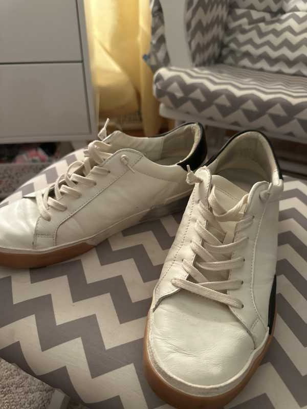 ZINA SNEAKERS WHITE BLACK LEATHER re:vita