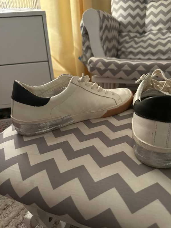 ZINA SNEAKERS WHITE BLACK LEATHER re:vita