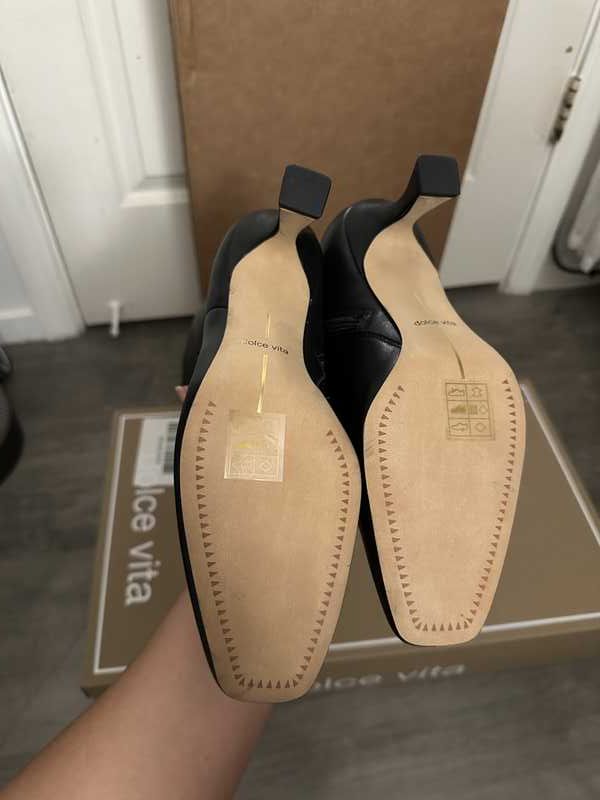 GYRA WIDE CALF BOOTS BLACK LEATHER - re:vita