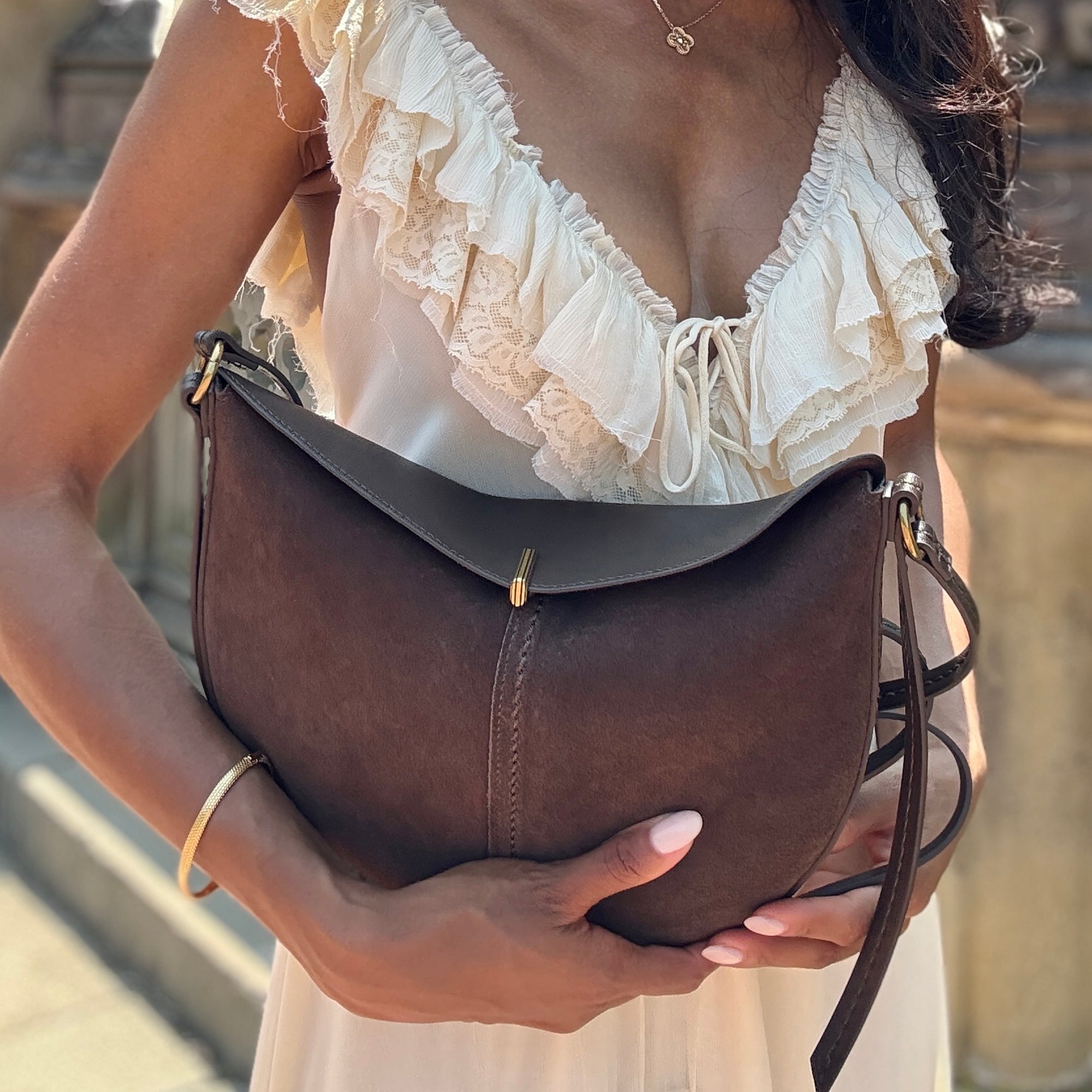 BENNETT CROSSBODY ESPRESSO SUEDE