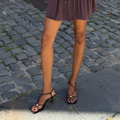 MYLEE HEELS BLACK LEATHER