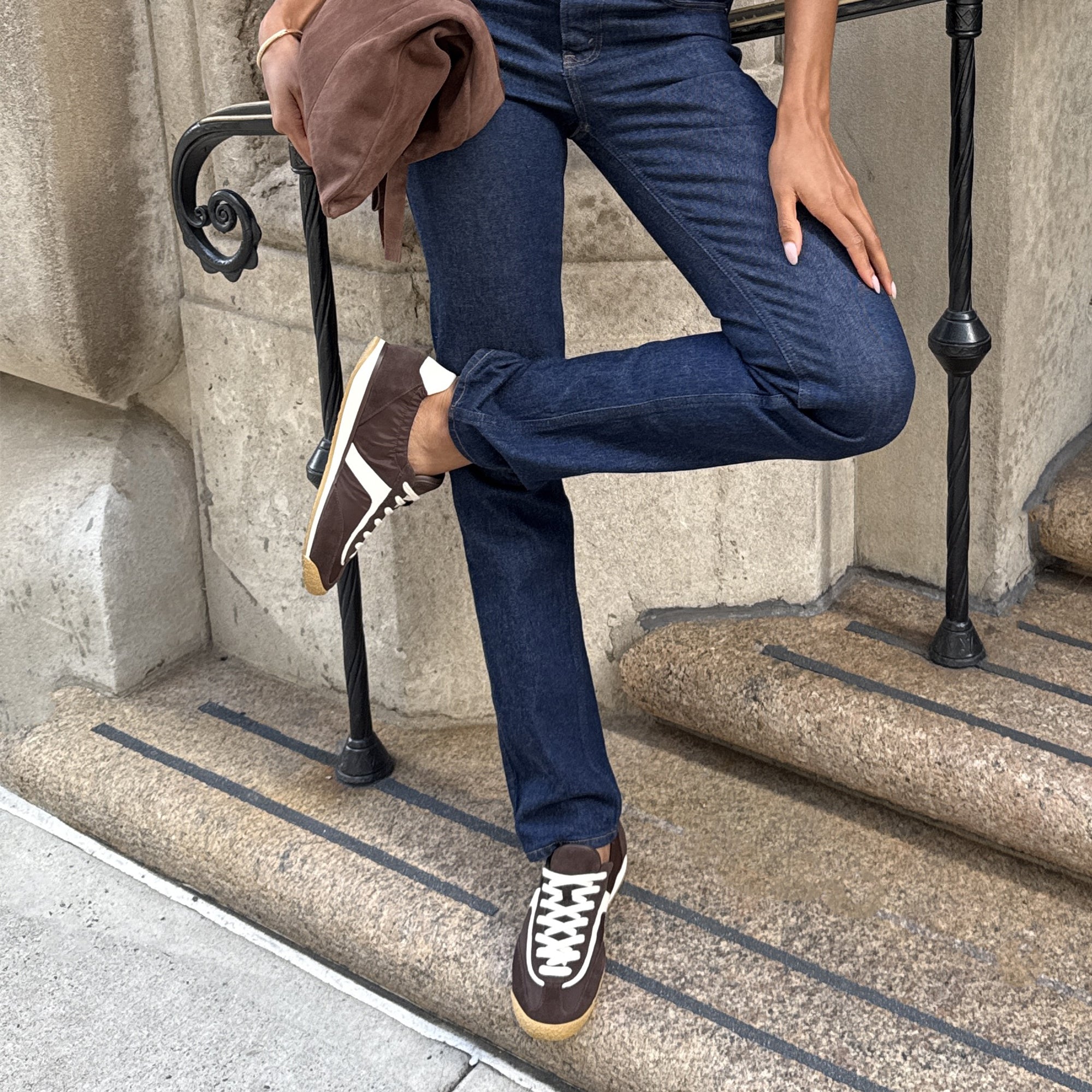 SARIYA SNEAKERS DK BROWN NYLON